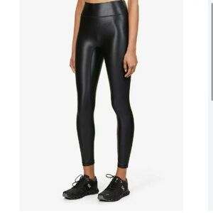 All Access high waisted center stage legging in black shine (XS)